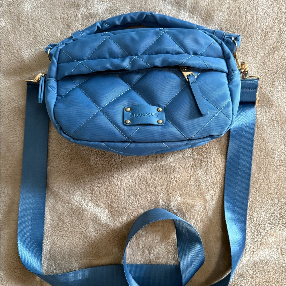 BearPaw Puffer Blue Crossbody Bag